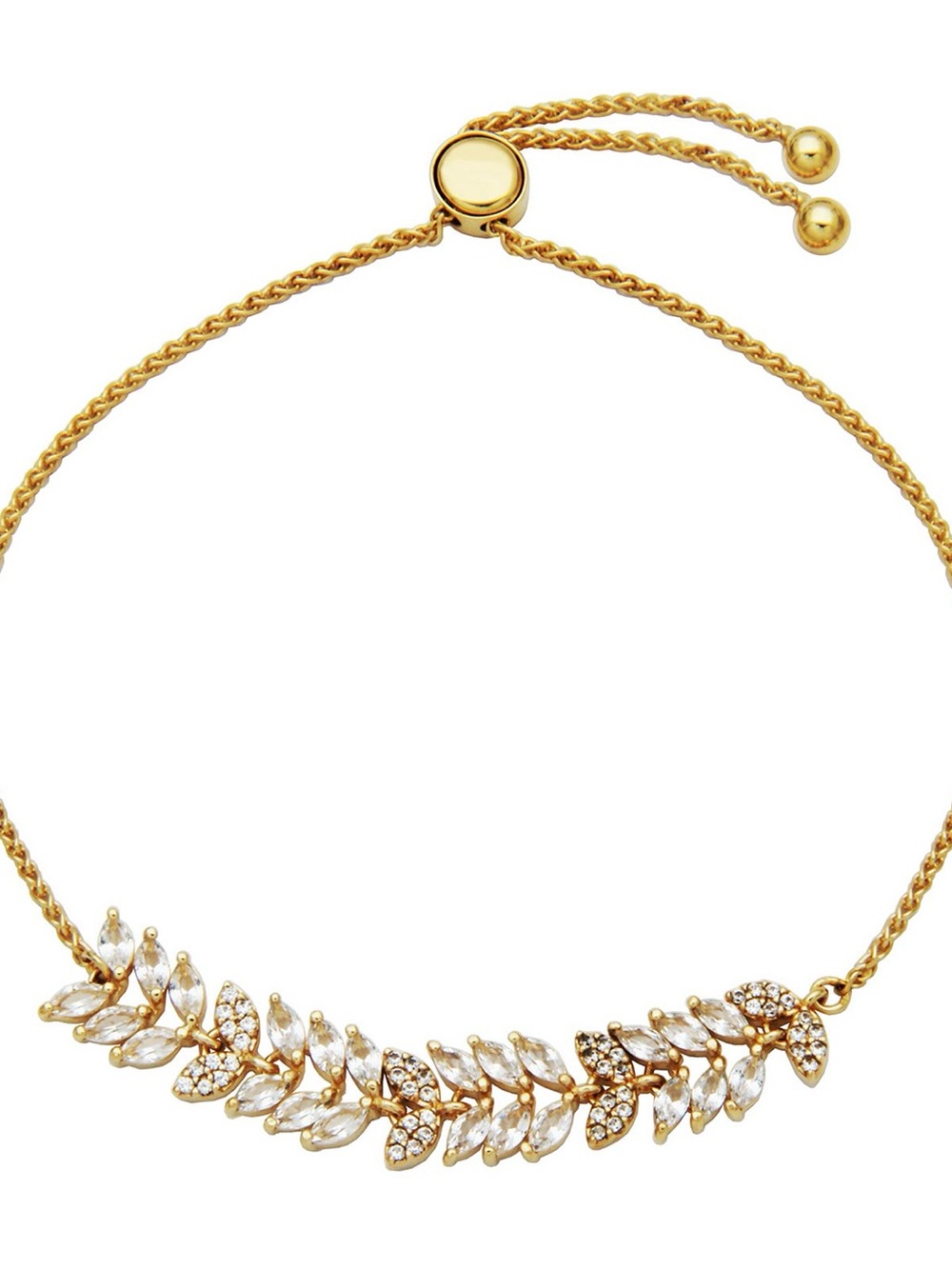 18k Gold Leaf Adjustable Bracelet
